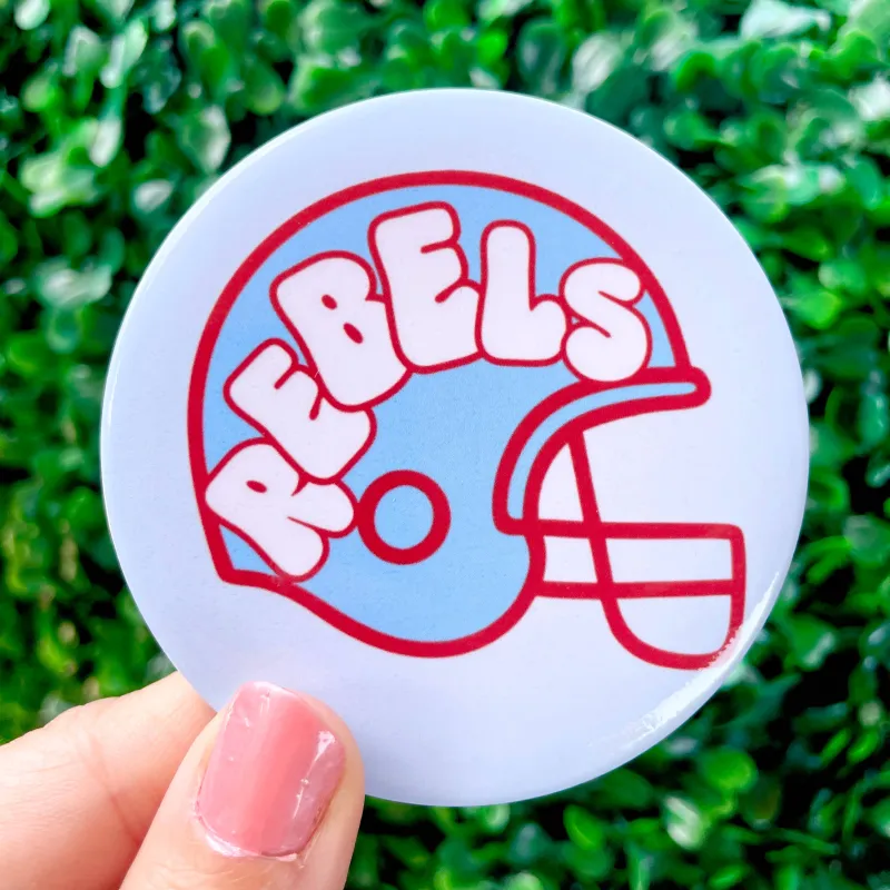 Helmet - Rebels - Game Day Button 3" made by Bella Rose boutique