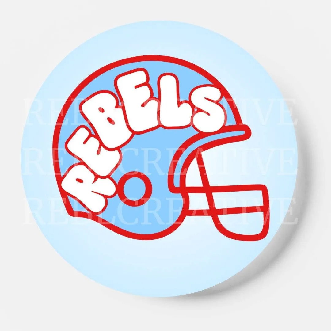 Helmet - Rebels - Game Day Button 3" sold by Bella Rose boutique product image thumbnail 2