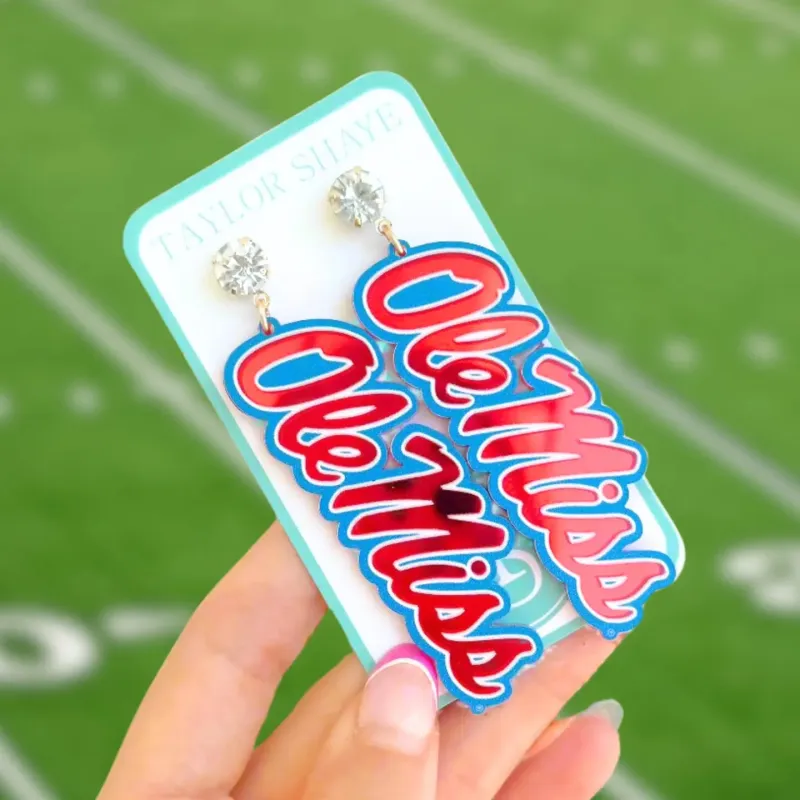 Ole Miss Acrylic Drops made by Bella Rose boutique