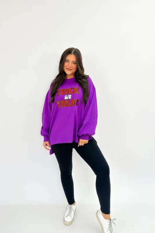 No Tricks All Treats Sequin Top sold by Bella Rose boutique