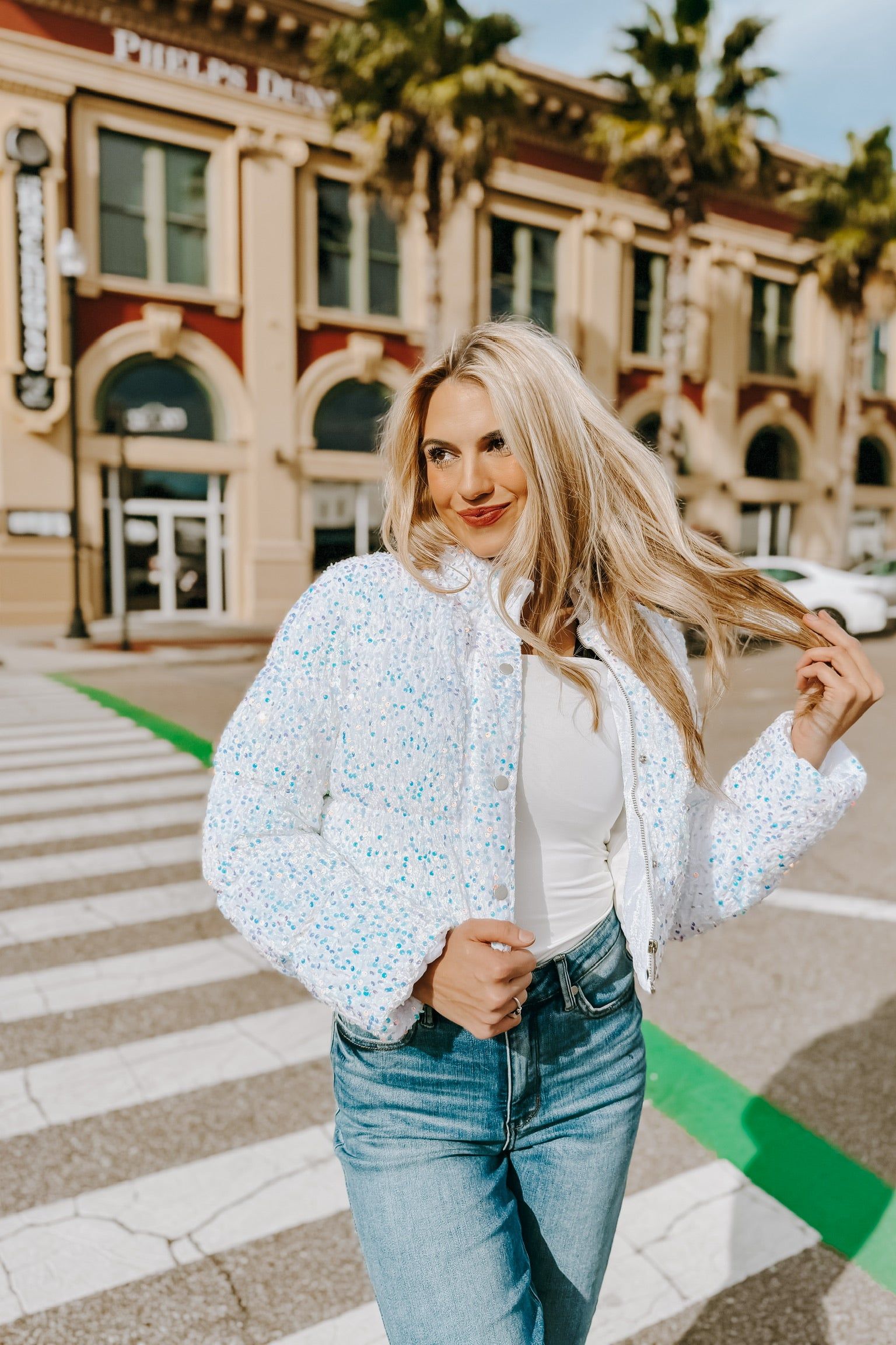 Undoubtedly Cute Sequin Puffer Jacket sold by Bella Rose boutique product image thumbnail 5