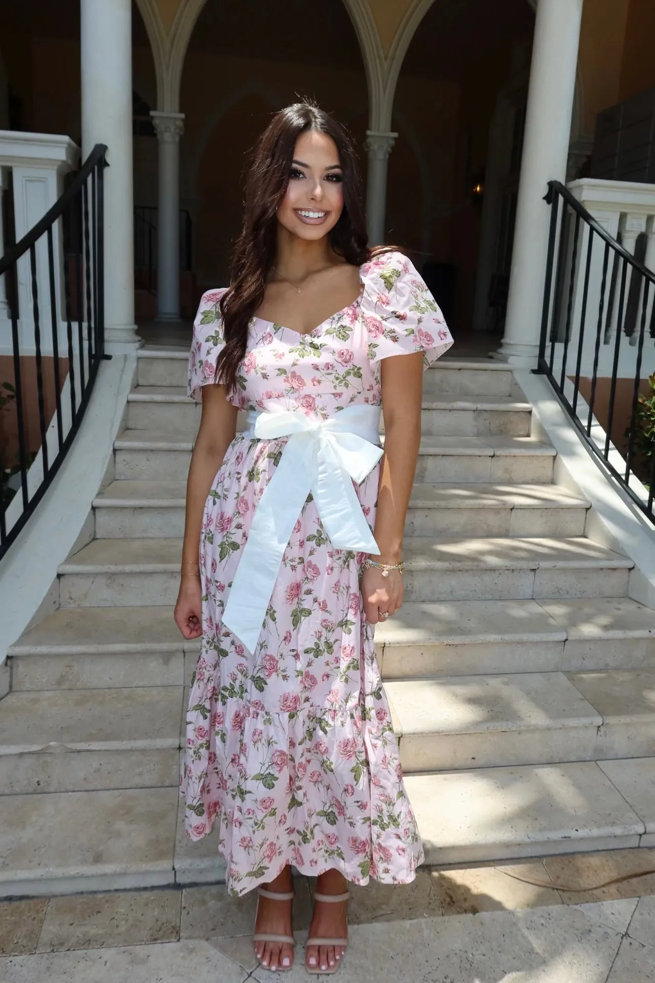 A Beautiful Feeling Midi Dress(LAST ONE - SIZE LARGE ) sold by Bella Rose boutique