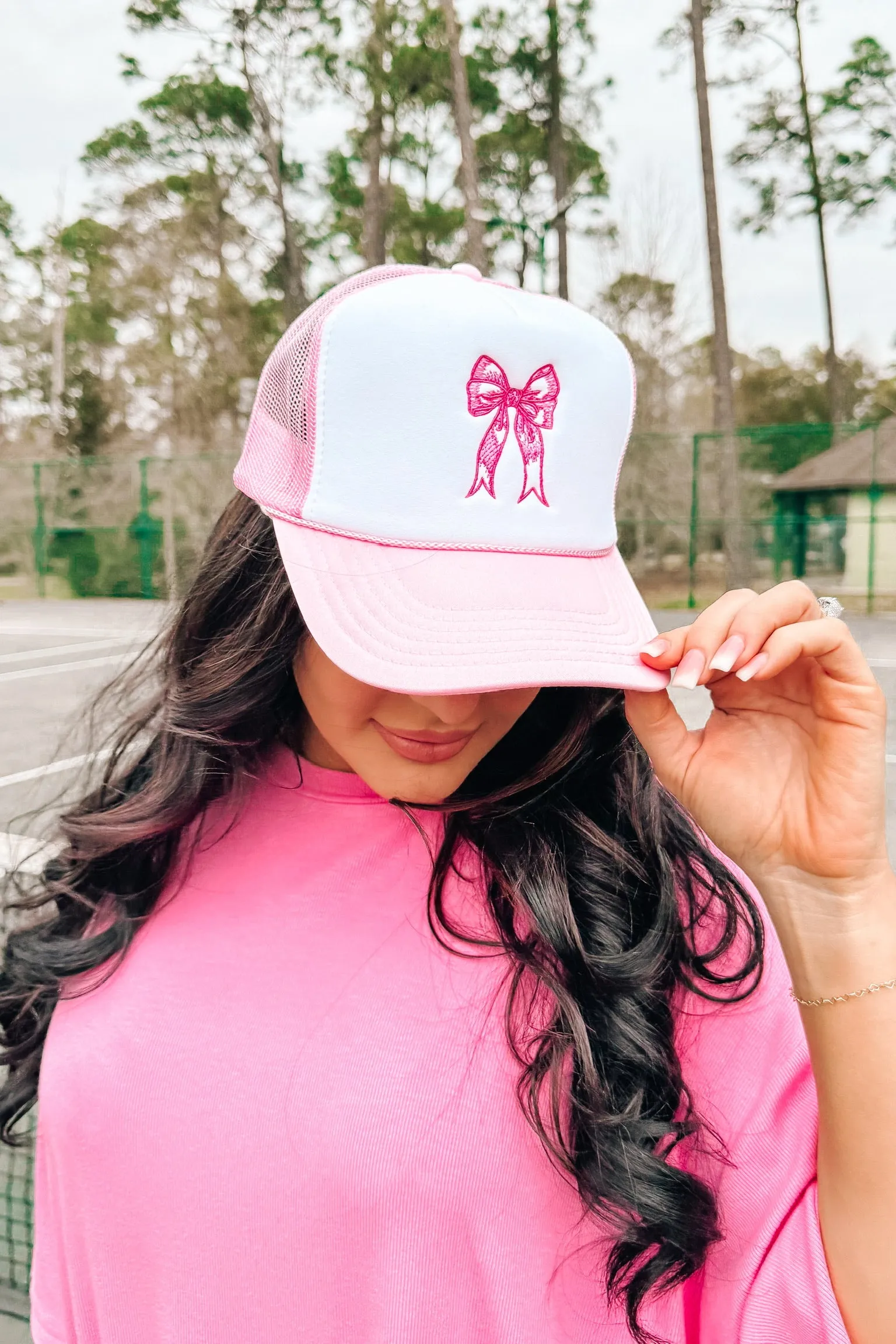 Bow Trucker Hat sold by Bella Rose boutique