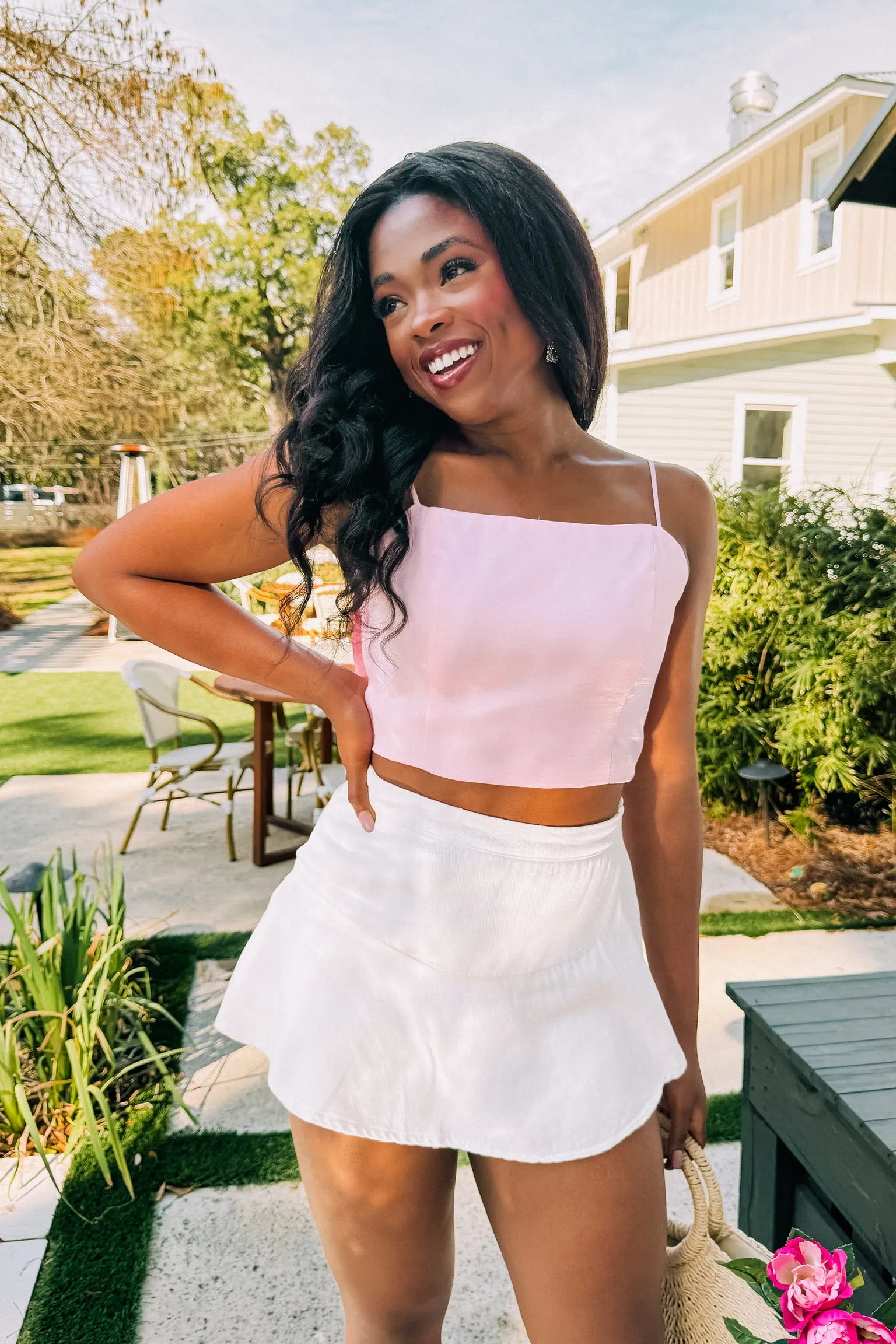 Clueless Wrap Denim Skort sold by Bella Rose boutique