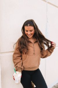 Worry Less Half Zip Pullover sold by Bella Rose boutique