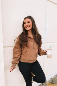 Worry Less Half Zip Pullover sold by Bella Rose boutique
