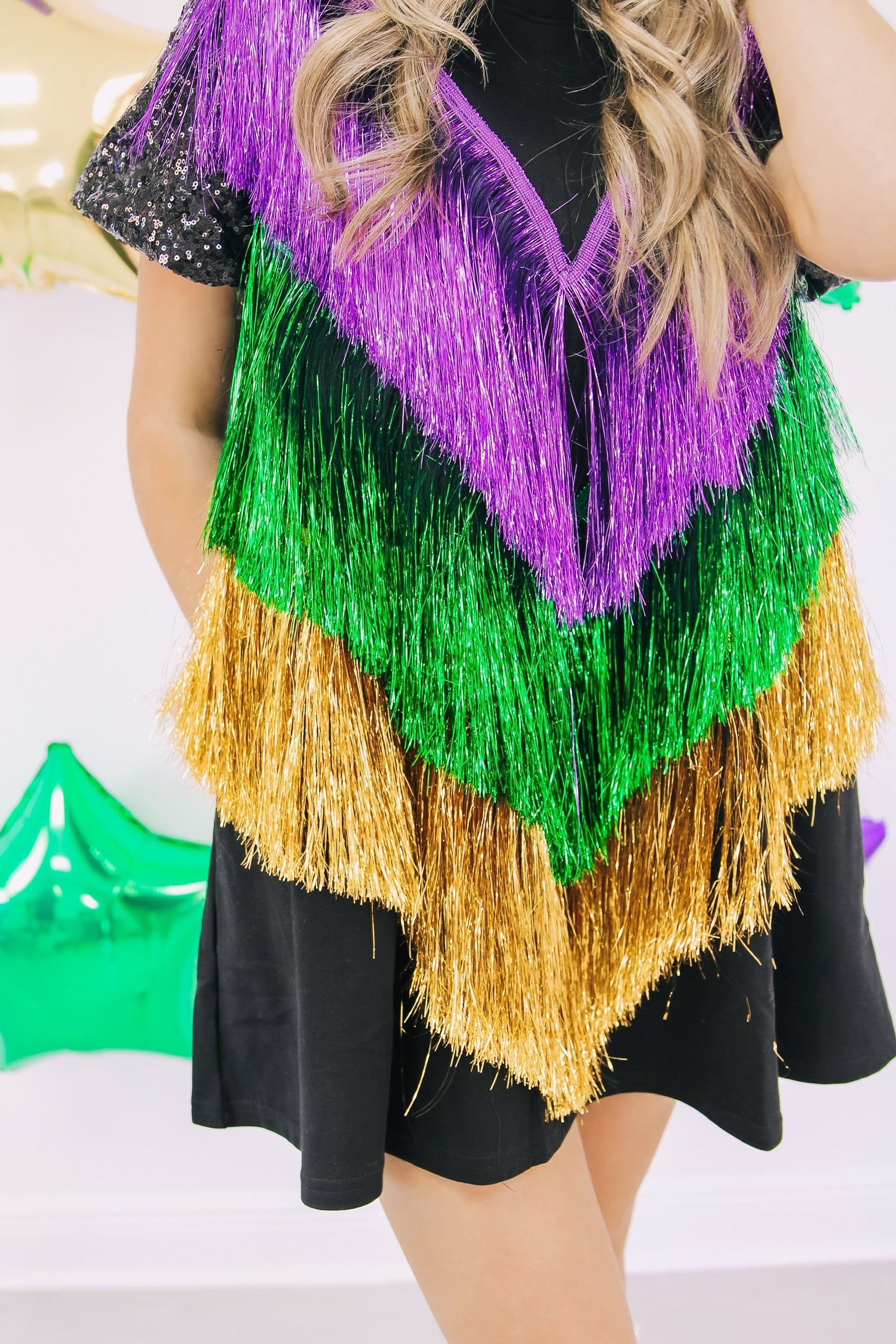 Fat Tuesday in New Orleans Embellished Mini Dress sold by Bella Rose boutique product image thumbnail 4