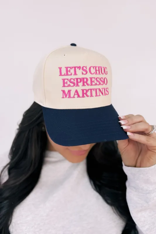 Let's Chug Espresso Martinis Dad Hat sold by Bella Rose boutique