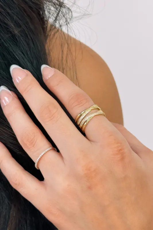 Dina Double Cross Ring sold by Bella Rose boutique