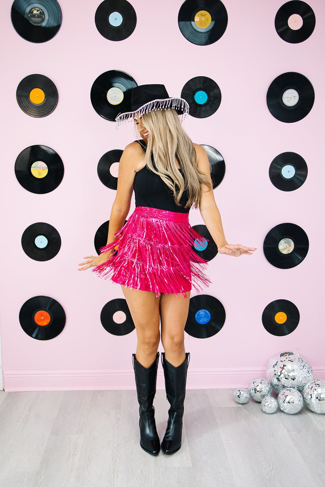 Midnight Parties Fringe Embellished Skirt sold by Bella Rose boutique product image thumbnail 5