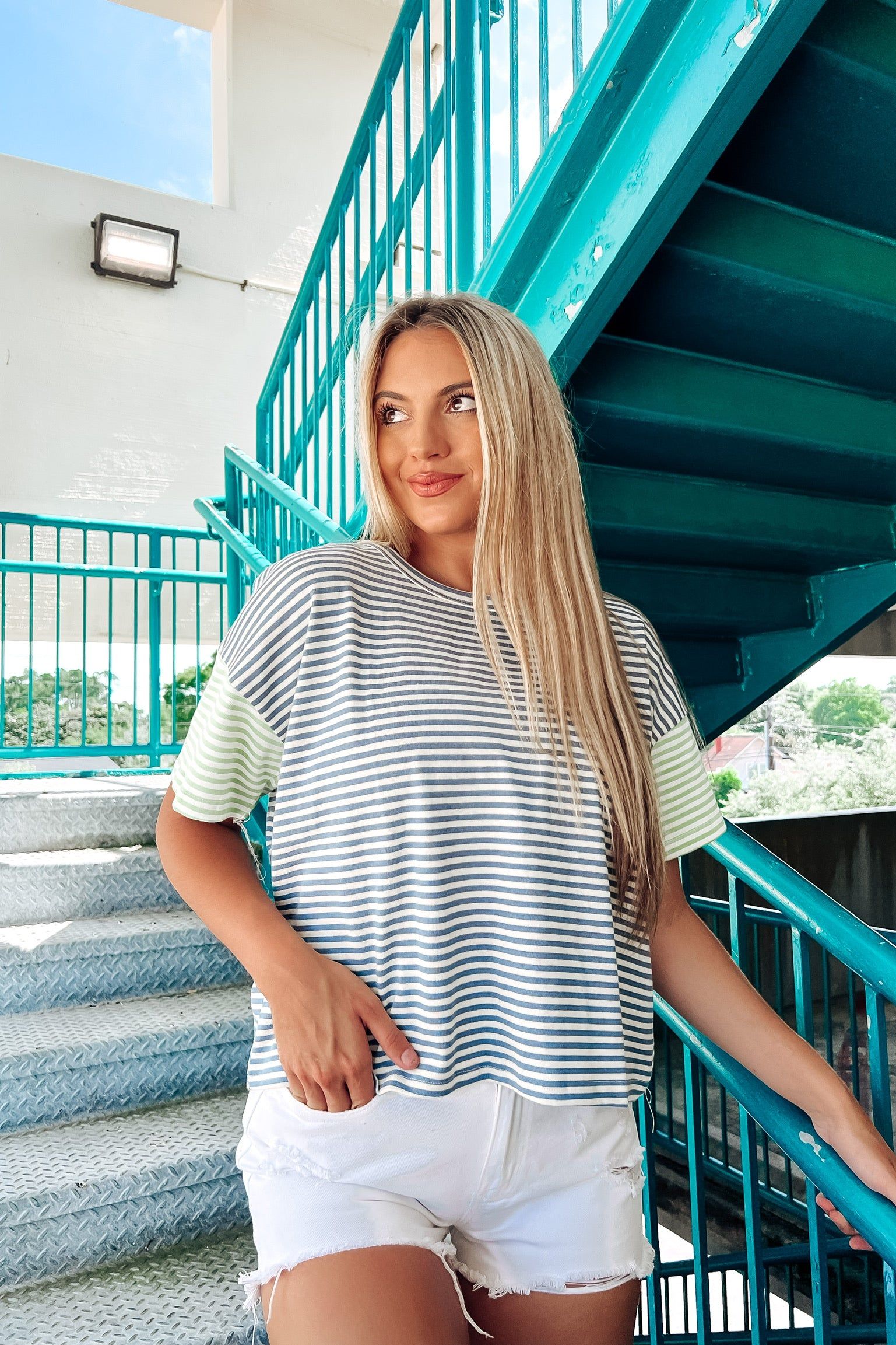 Finally The Weekend Striped Top sold by Bella Rose boutique