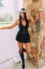 Risky Business Sequin Romper sold by Bella Rose boutique