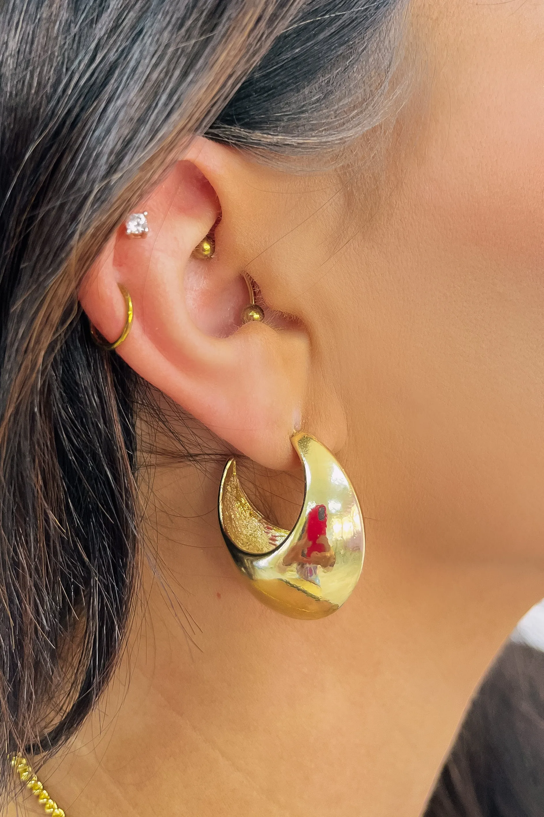 Here To Live Life Hoop Earrings sold by Bella Rose boutique