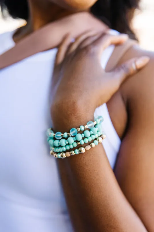 4 Piece Ball Beaded Stackable Bracelet Set sold by Bella Rose boutique