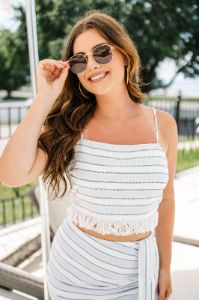 Hollywood Daydreams Crop Top sold by Bella Rose boutique