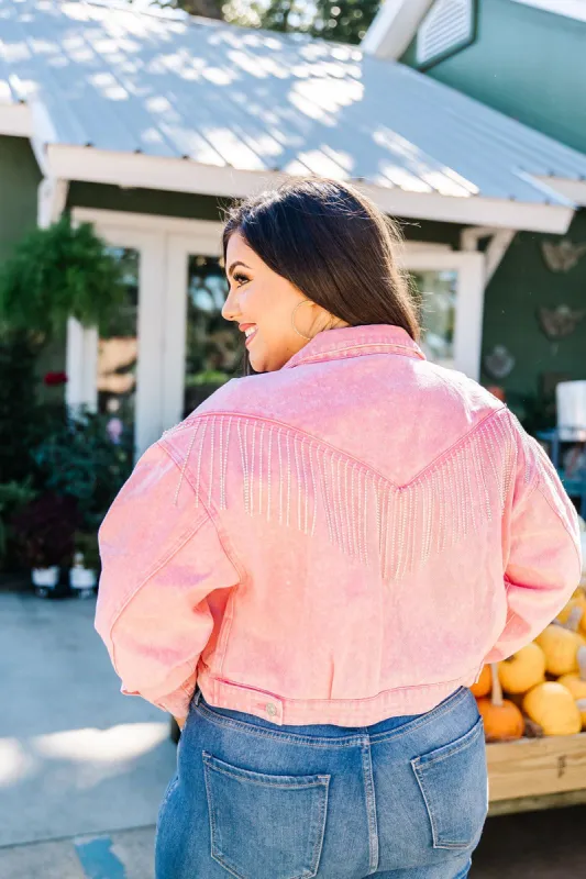 CURVY: Ease Your Heartbreak Embellished Denim Jacket (LAST ONE - SIZE 3X-LARGE) sold by Bella Rose boutique