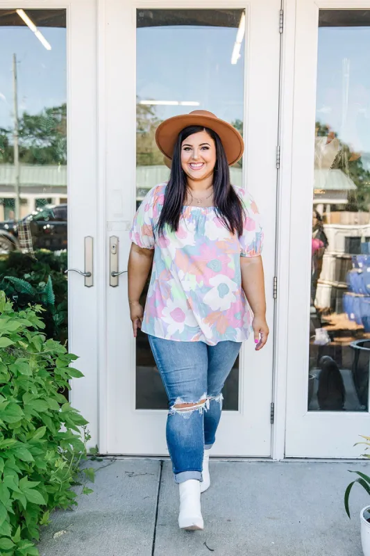 CURVY: My Loyal Heart Printed Blouse sold by Bella Rose boutique