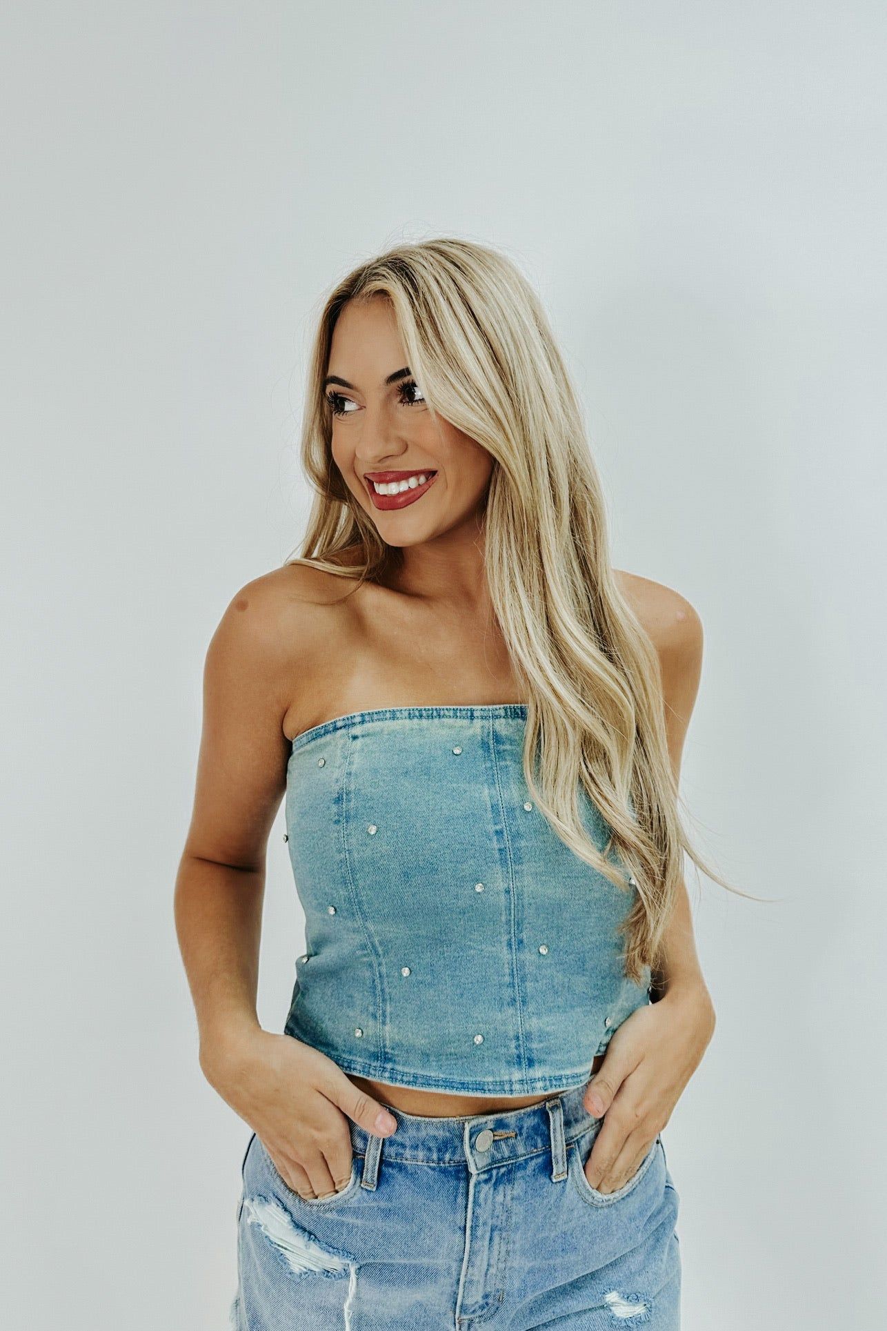 Flirty Fixation Corset Top sold by Bella Rose boutique