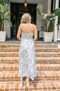 Delicate Floral Maxi Dress sold by Bella Rose boutique