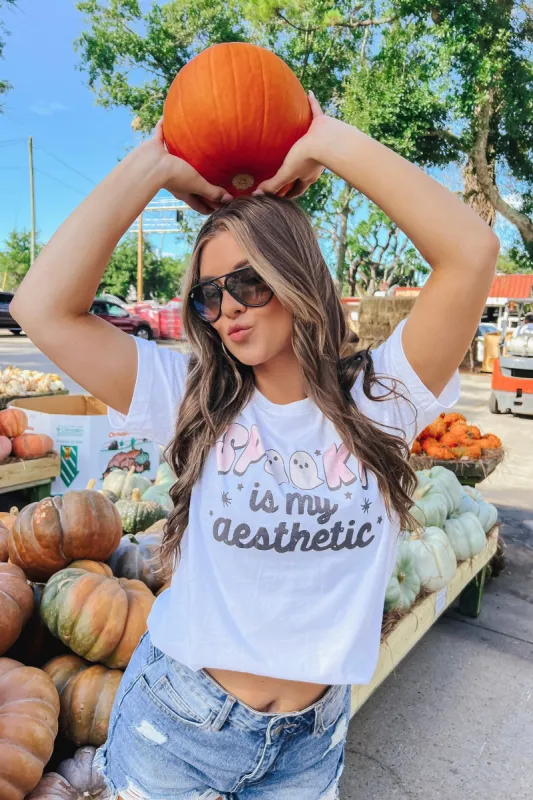 Spooky Is My Aesthetic Graphic Top sold by Bella Rose boutique