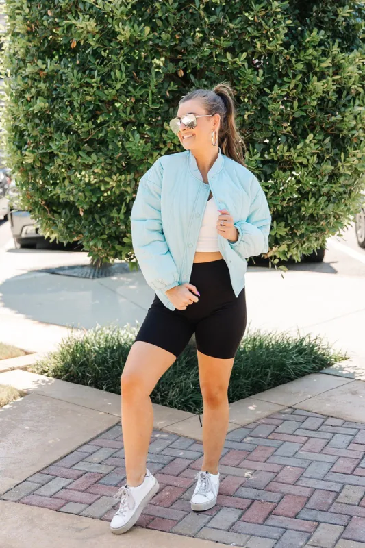 Ice Ice Baby Quilted Bomber Jacket (LAST ONE - SIZE SMALL) sold by Bella Rose boutique