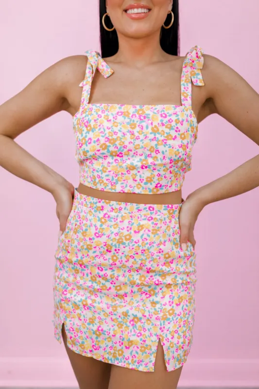 An Elegant Touch Printed Skirt (LAST ONE - SIZE MEDIUM) sold by Bella Rose boutique