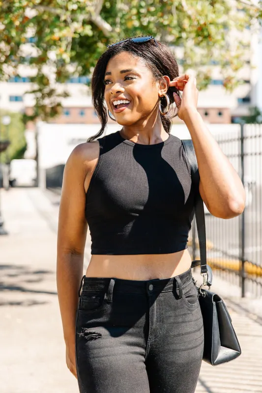 Quick Access Ribbed Crop Top sold by Bella Rose boutique