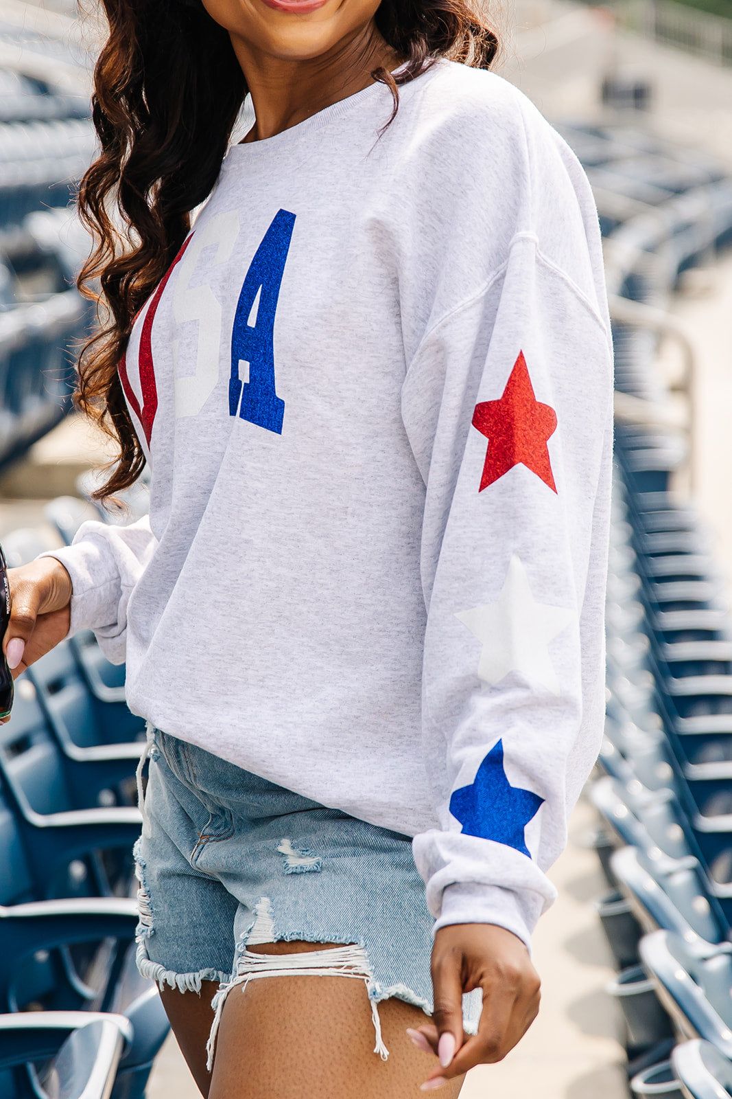 Glitter USA Sweatshirt sold by Bella Rose boutique product image thumbnail 3