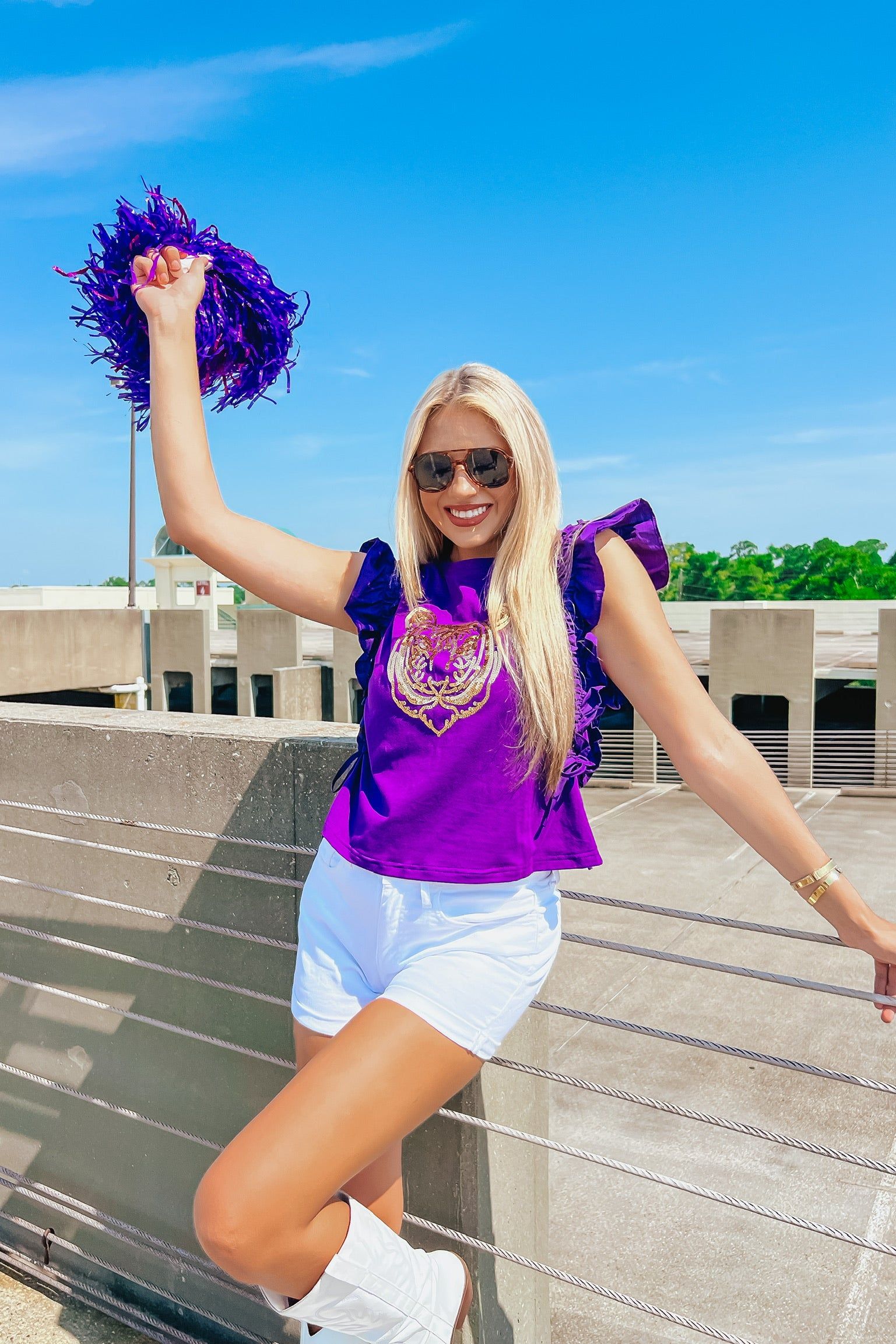 Ruffle Sleeve Sequin Top sold by Bella Rose boutique product image thumbnail 4