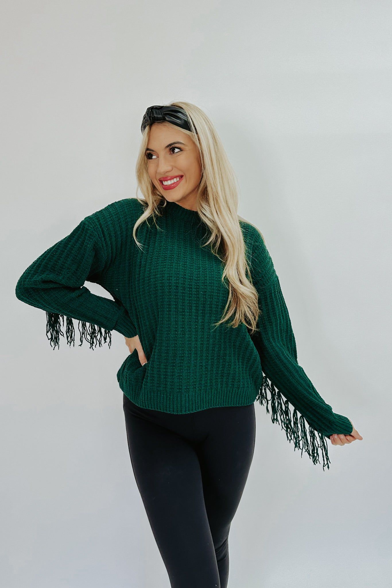 Definitely Not Average Fringe Sweater sold by Bella Rose boutique product image thumbnail 2