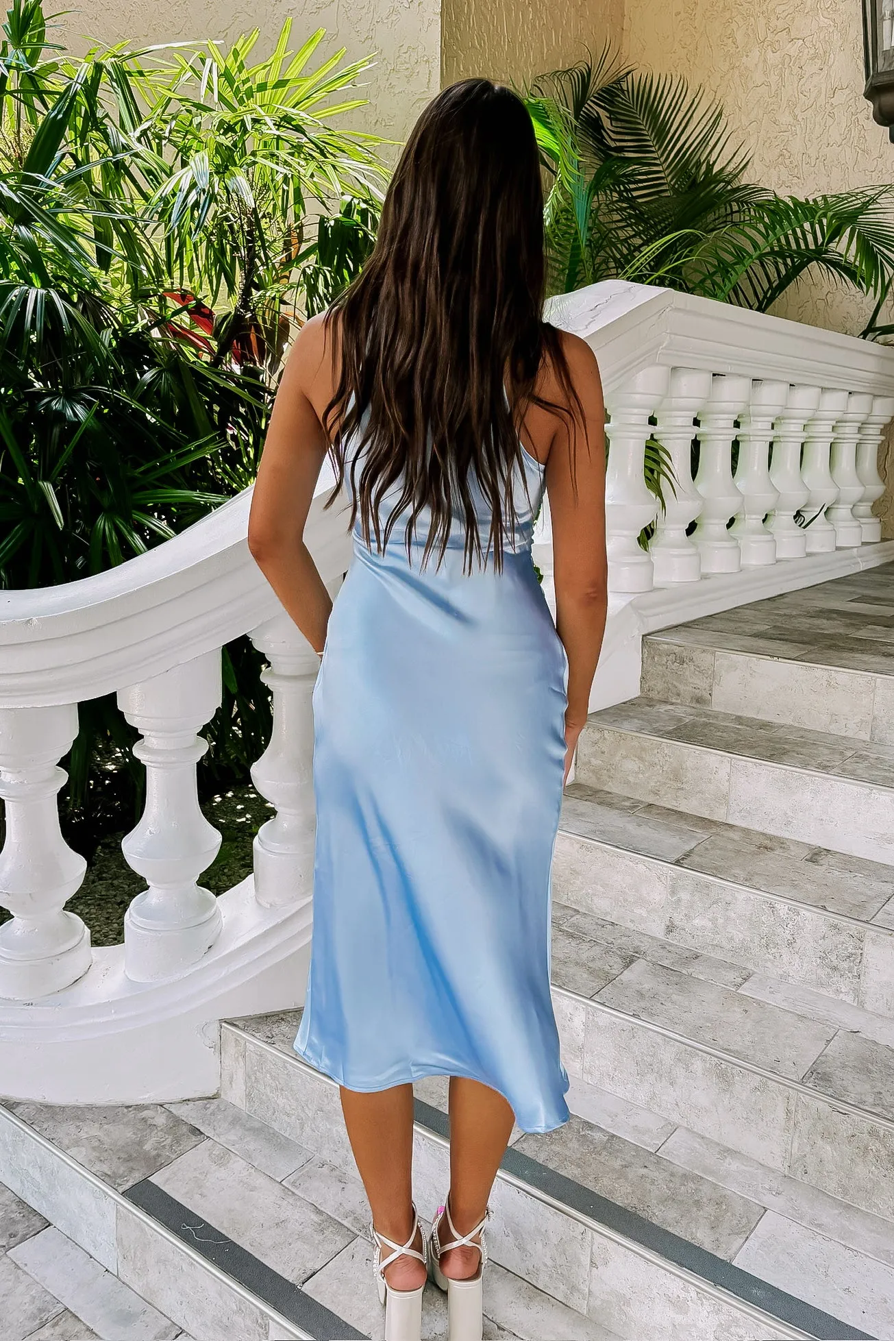 Exceptionally Radiant Satin Dress sold by Bella Rose boutique product image thumbnail 4