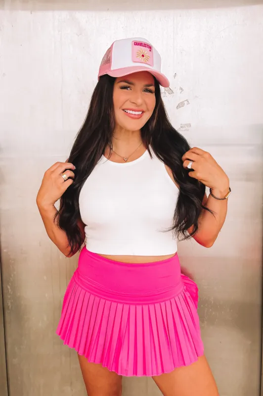 Gold Hinge Pleated Tennis Skirt sold by Bella Rose boutique