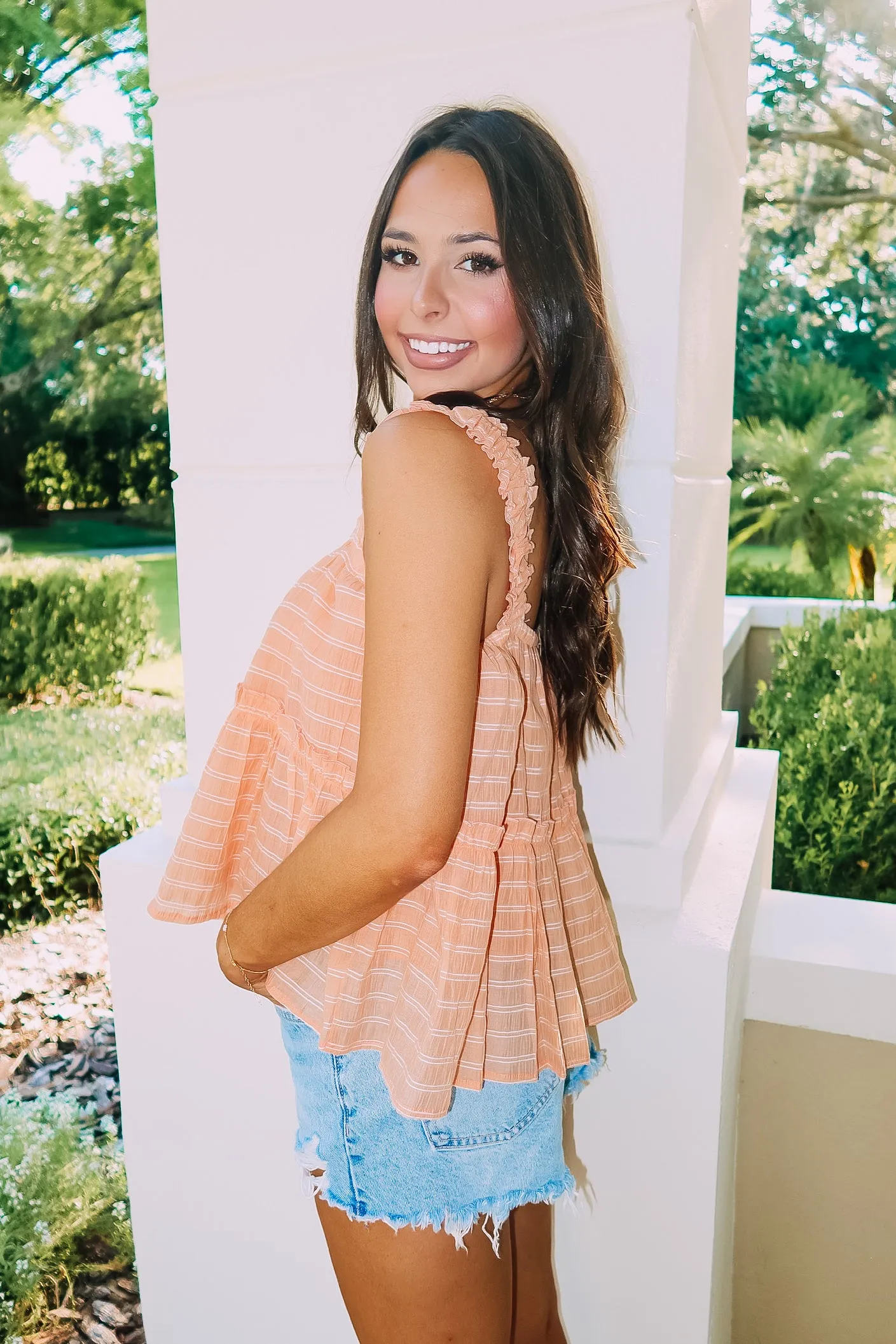 Flirtatious Sweetness Ruffled Tank Top sold by Bella Rose boutique product image thumbnail 3