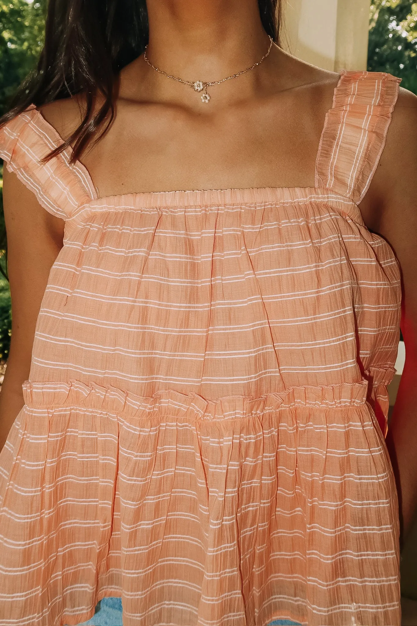 Flirtatious Sweetness Ruffled Tank Top sold by Bella Rose boutique product image thumbnail 2