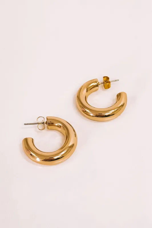 Boss Up Hoop Earrings sold by Bella Rose boutique