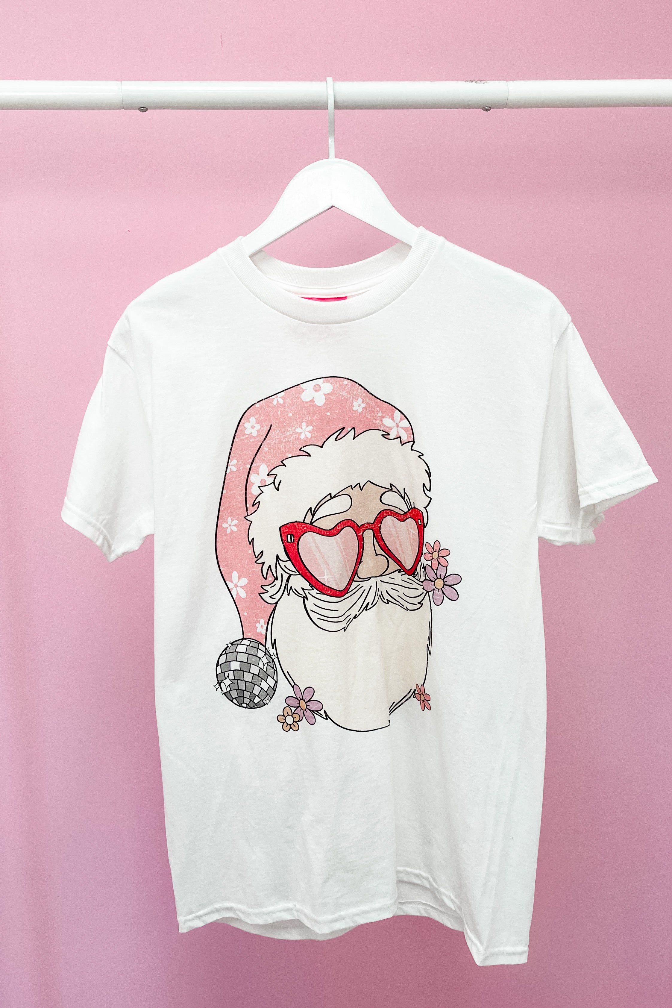 Disco Santa Graphic Tee sold by Bella Rose boutique product image thumbnail 6