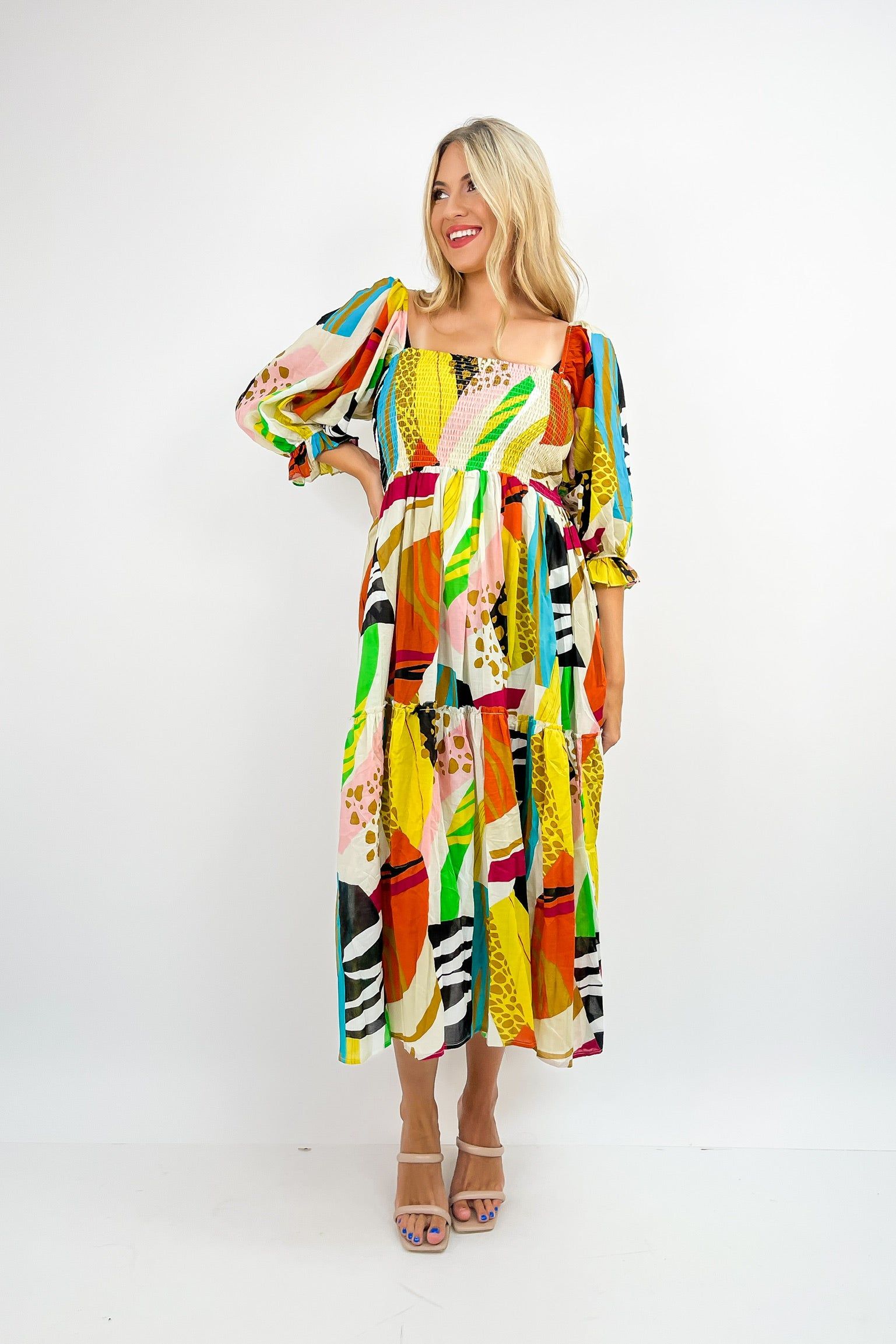 Hit The Tropics Printed Maxi Dress sold by Bella Rose boutique product image thumbnail 3