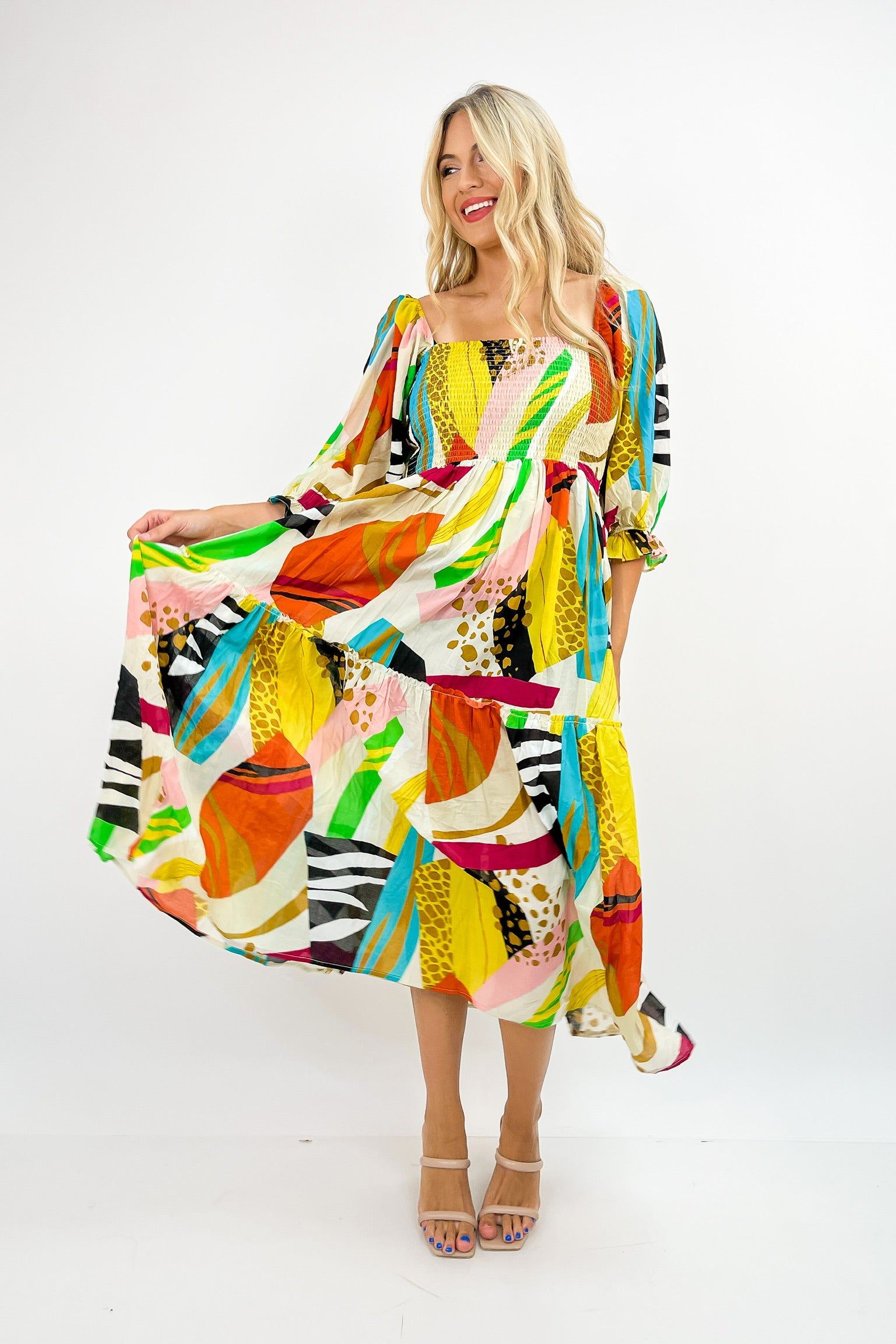 Hit The Tropics Printed Maxi Dress sold by Bella Rose boutique product image thumbnail 2