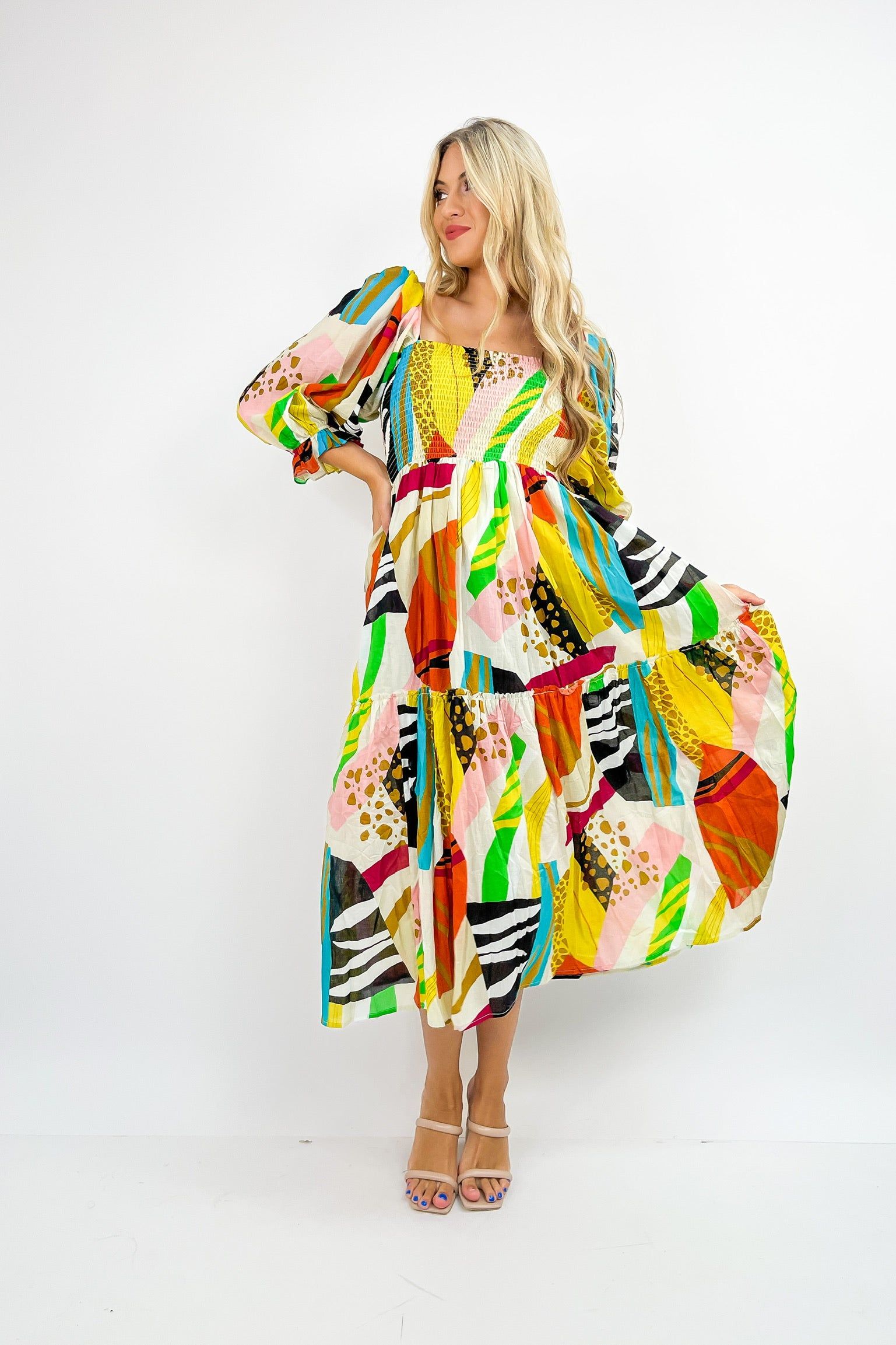 Hit The Tropics Printed Maxi Dress sold by Bella Rose boutique