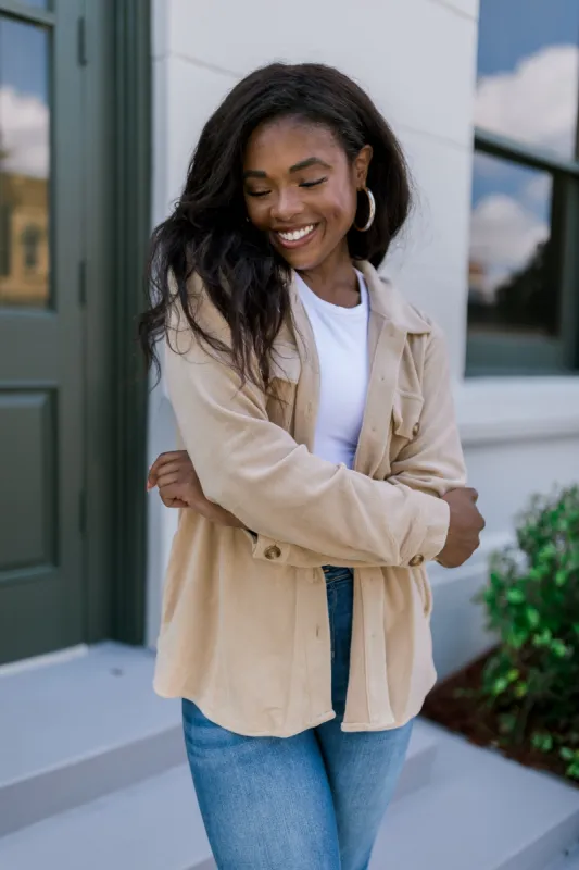 My Future Goals Fleece Shacket (LAST ONE - SIZE LARGE) sold by Bella Rose boutique