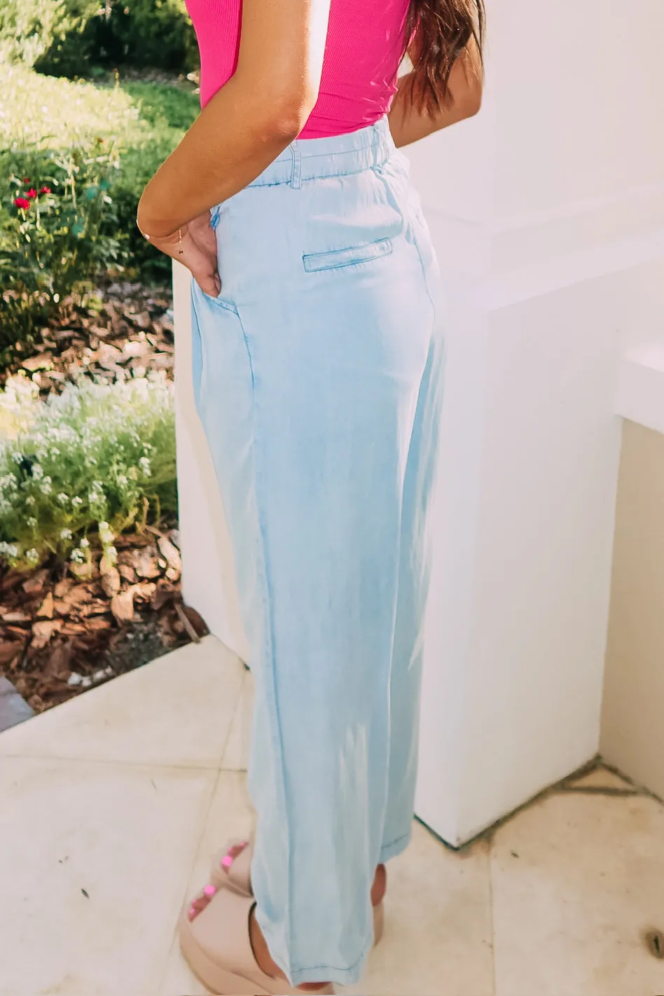 True Motive Chambray Pants sold by Bella Rose boutique product image thumbnail 3