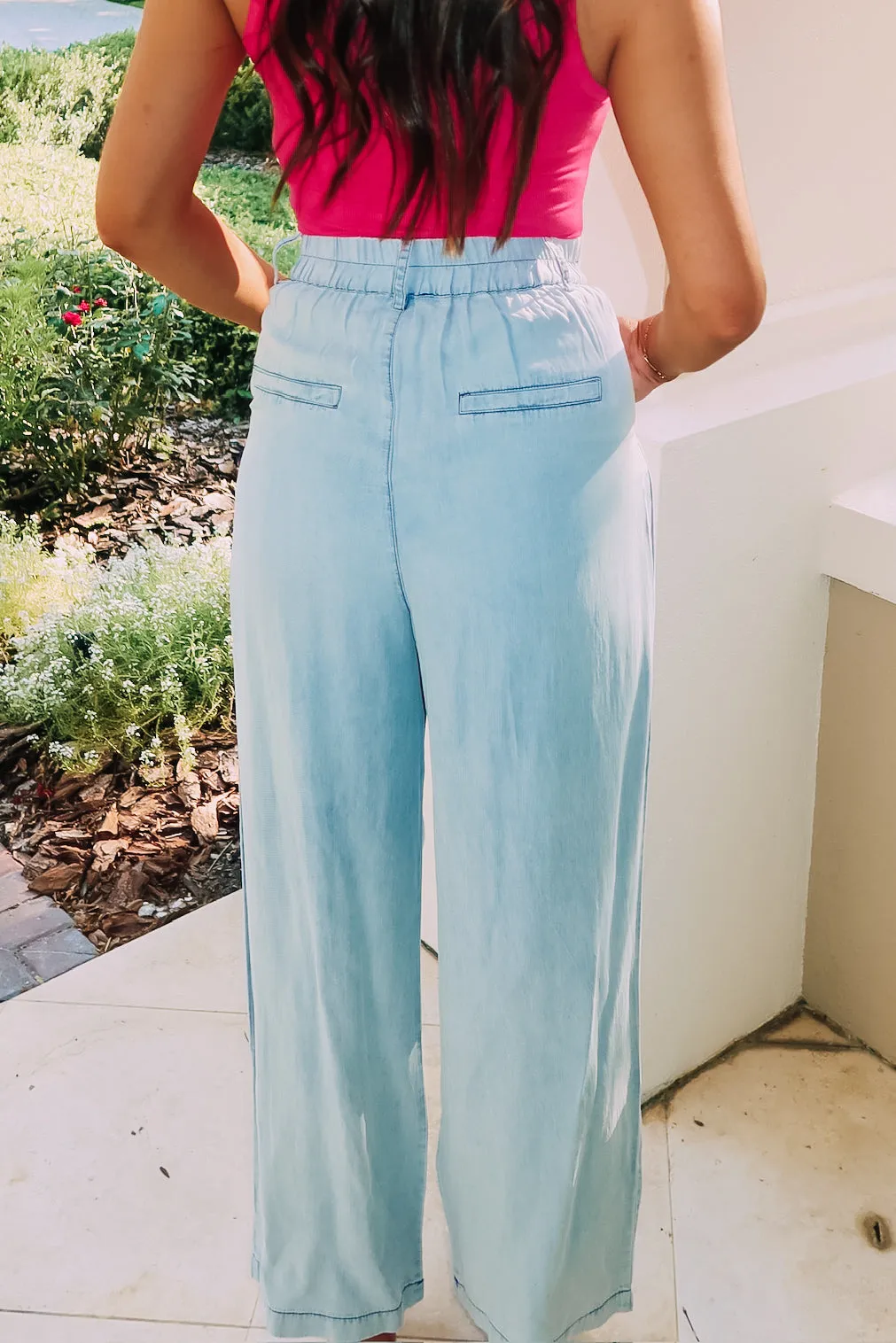 True Motive Chambray Pants sold by Bella Rose boutique product image thumbnail 4