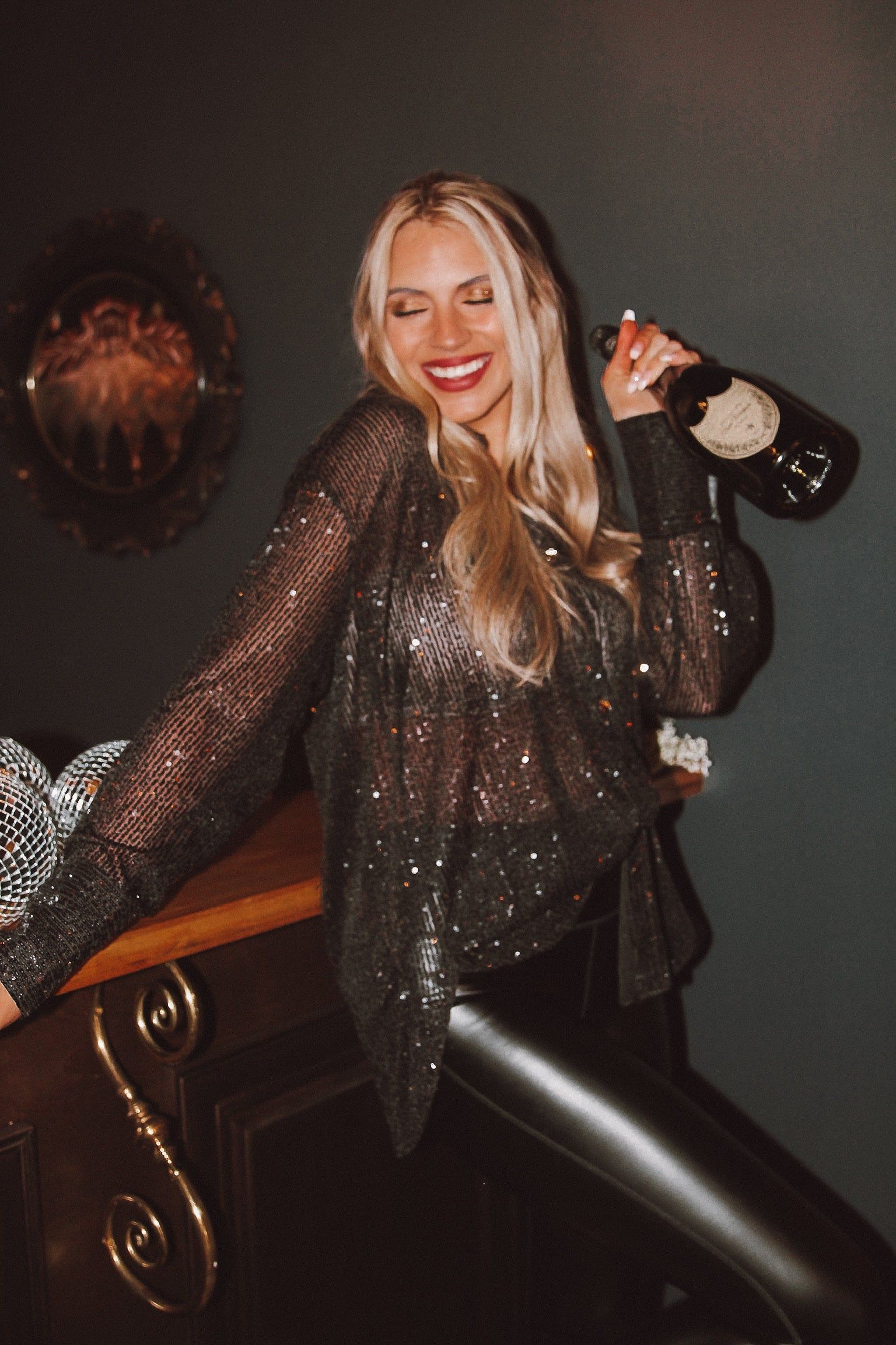 Keep Dazzling Sequin Blouse sold by Bella Rose boutique product image thumbnail 3