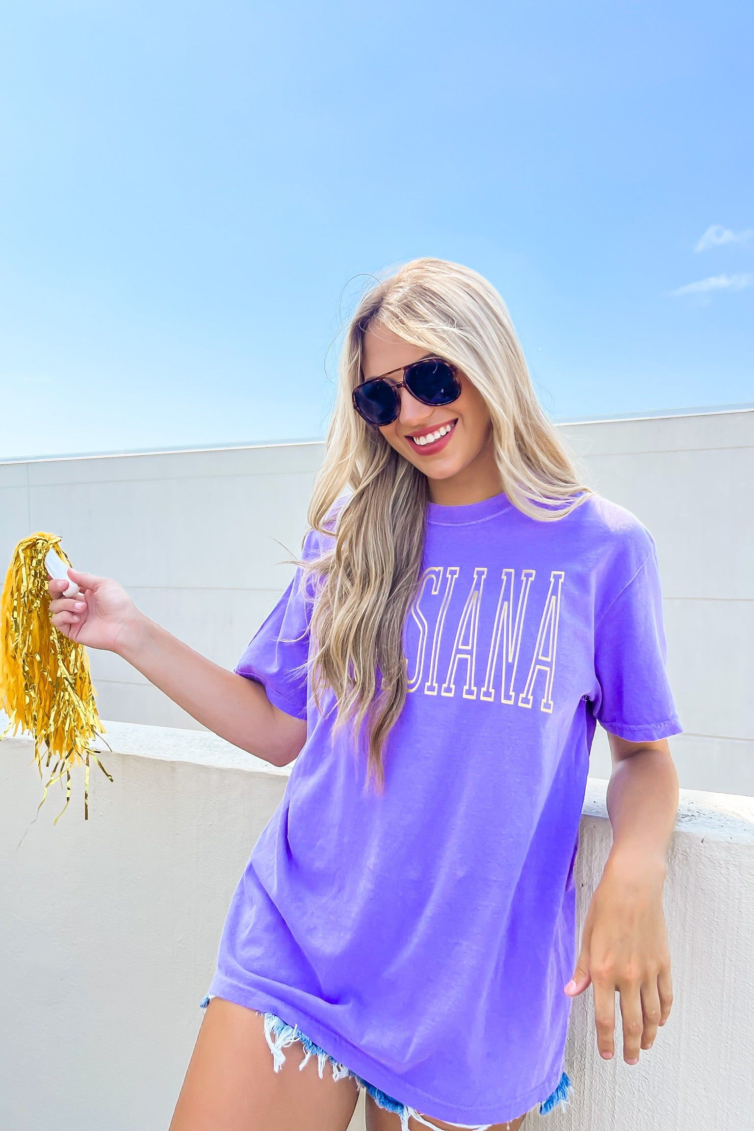 LSU Rep Your College Graphic Tee sold by Bella Rose boutique product image thumbnail 2