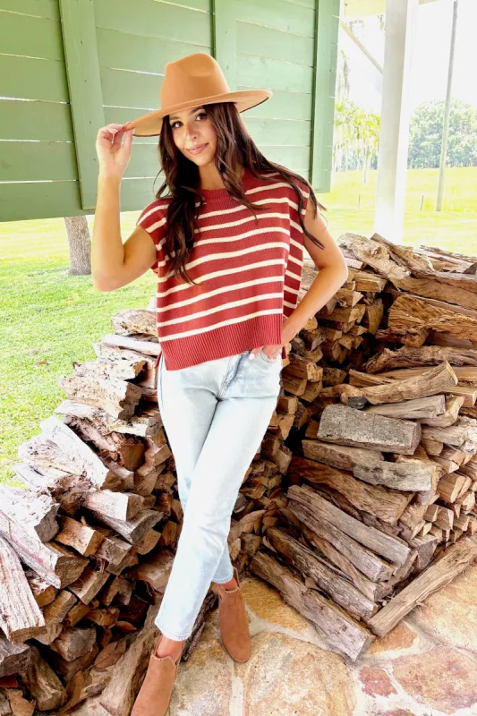 Fierce Attitude Striped Sweater sold by Bella Rose boutique