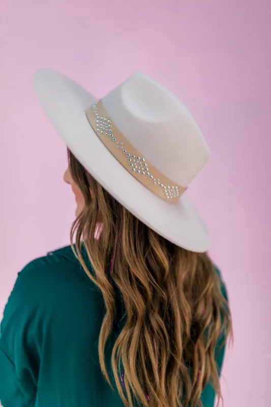 Embrace The Love Embellished Fedora Hat sold by Bella Rose boutique