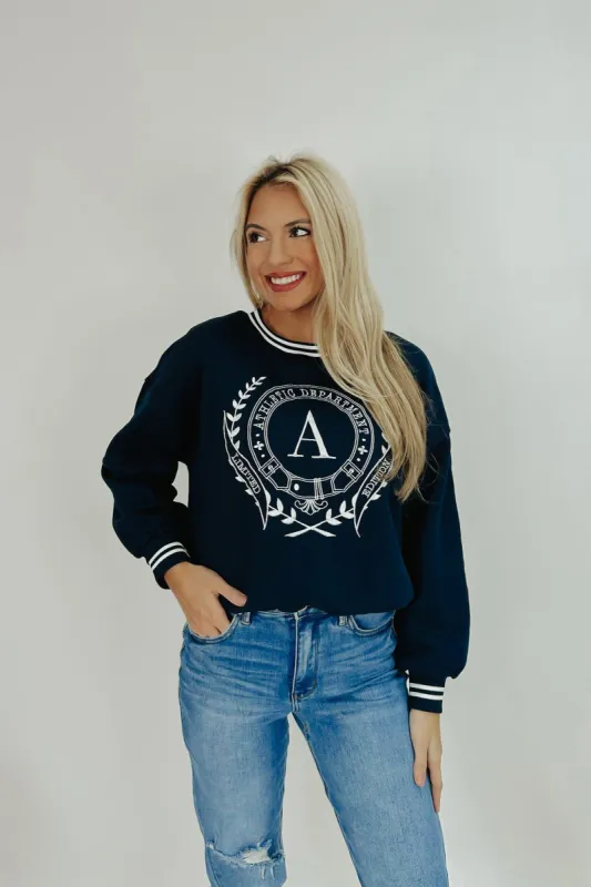 "A" For Athletic Department Sweatshirt sold by Bella Rose boutique