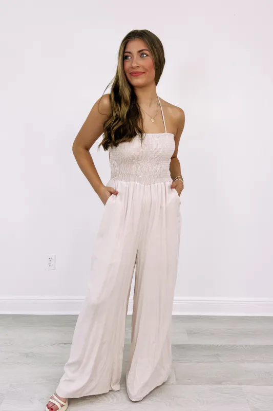 Unspoken Beauty Linen Jumpsuit sold by Bella Rose boutique