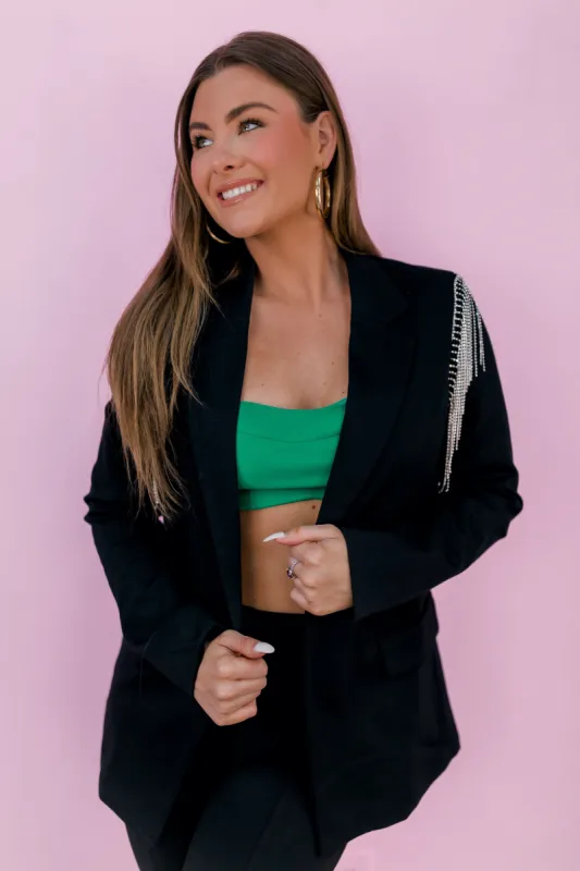 An All Time Favorite Embellished Blazer sold by Bella Rose boutique