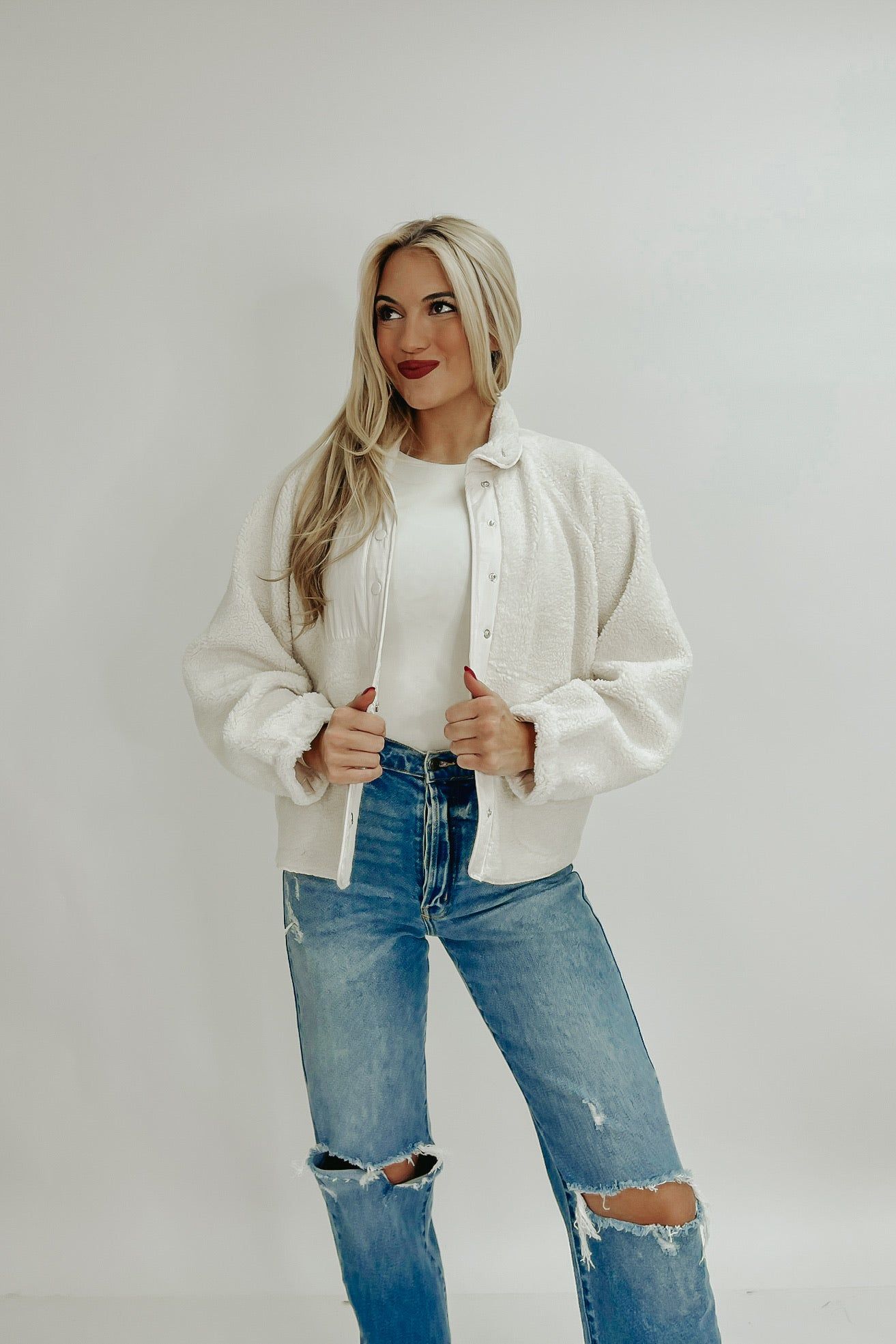 Down Memory Lane Fleece Jacket sold by Bella Rose boutique product image thumbnail 2
